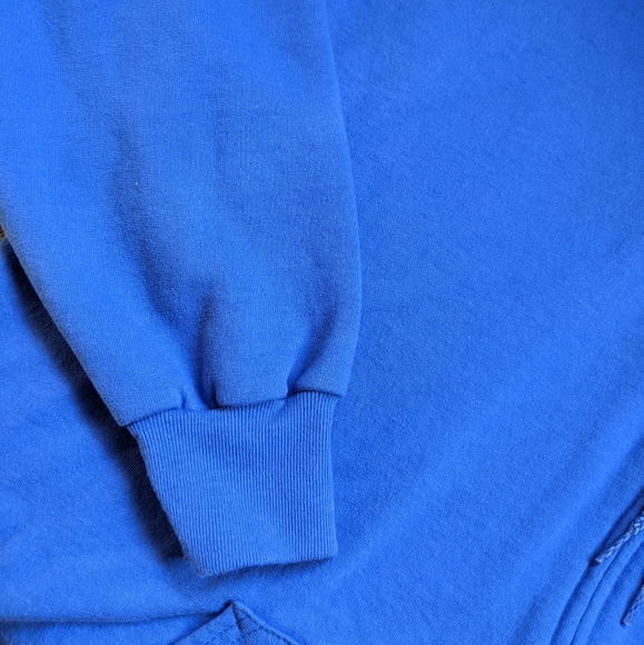 Men's Blue Full Zip Hoodie - Picture 6 of 10